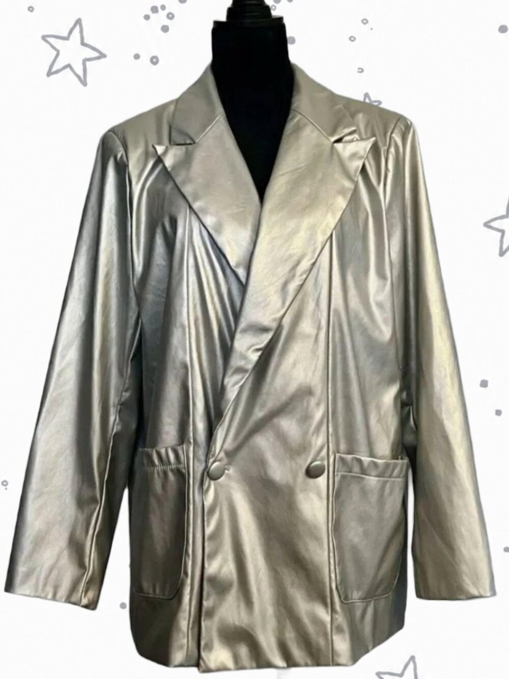 ASOS Leather Look Oversized Blazer